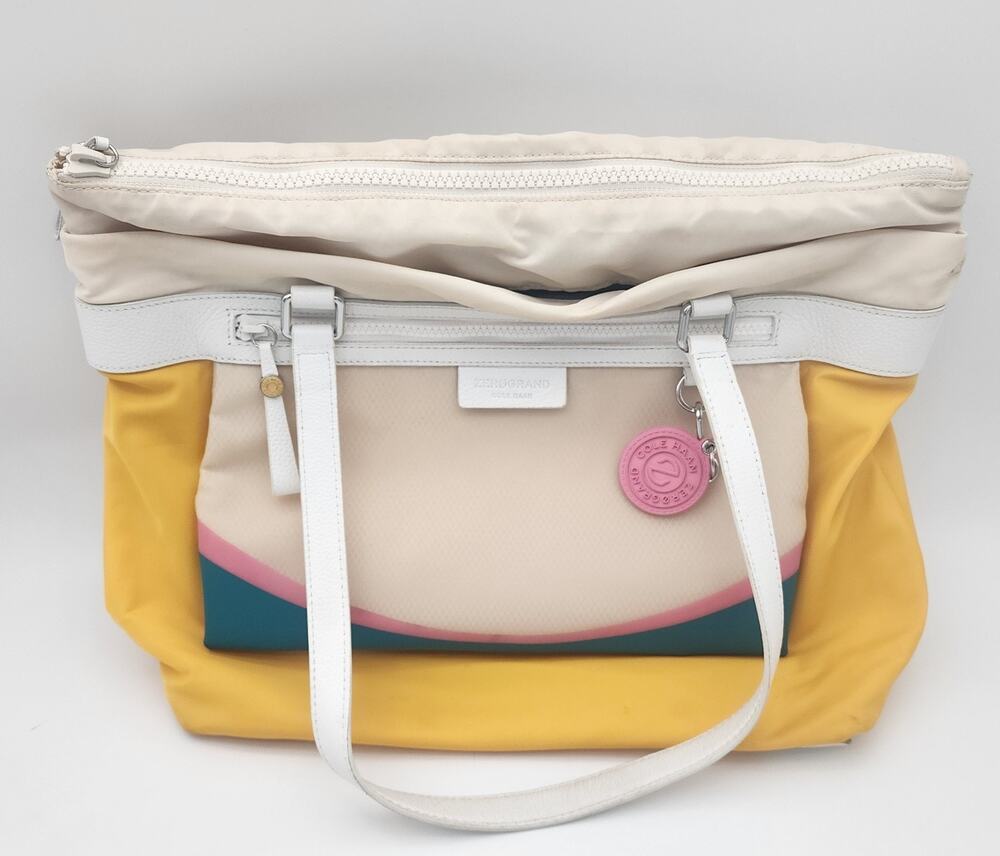 Cole Haan ZEROGRAND Radiant Tote Bag Handbag Yellow Pink